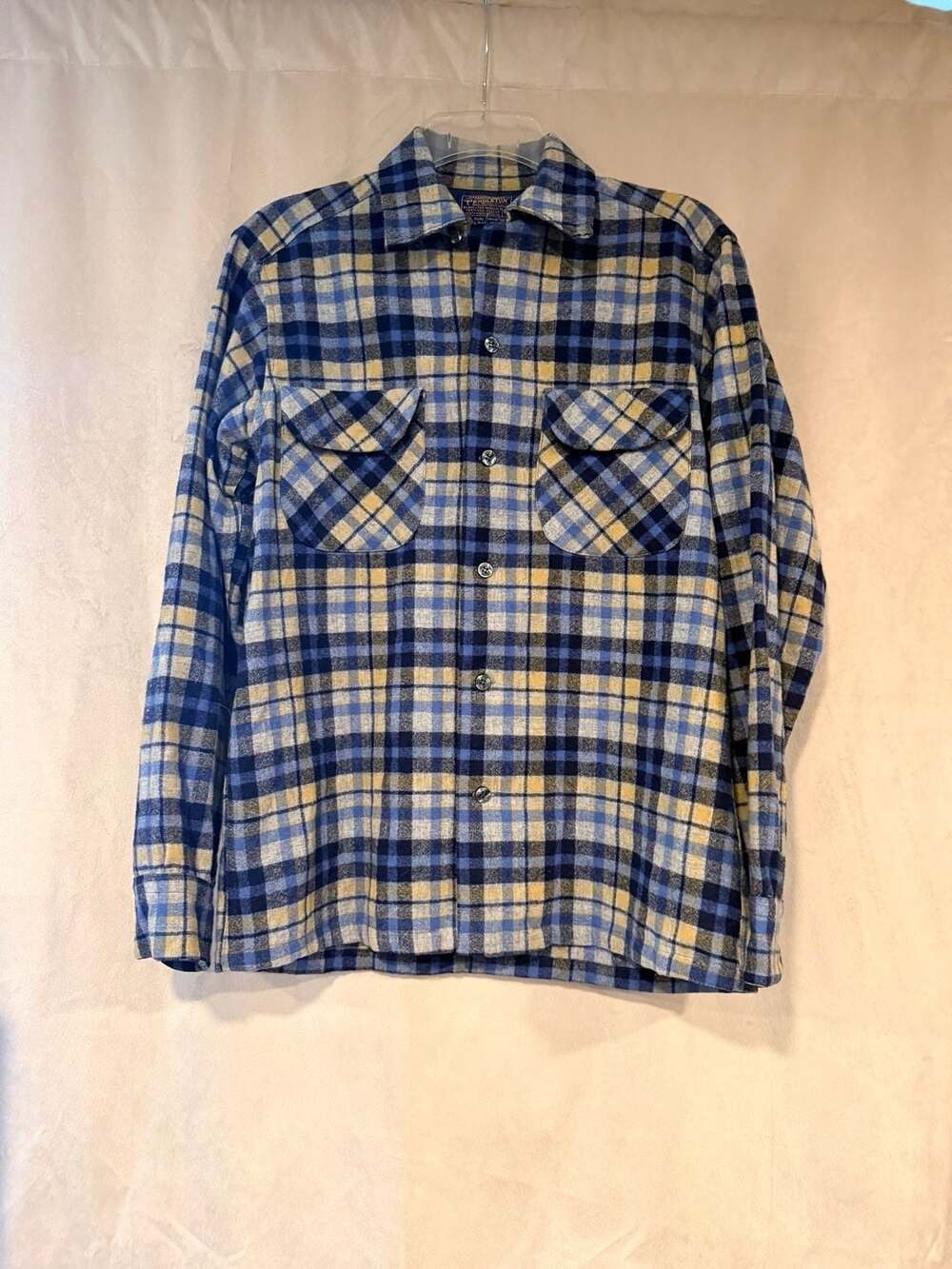 Vintage Pendleton 100% Virgin Wool Plaid Board Shirt Size S